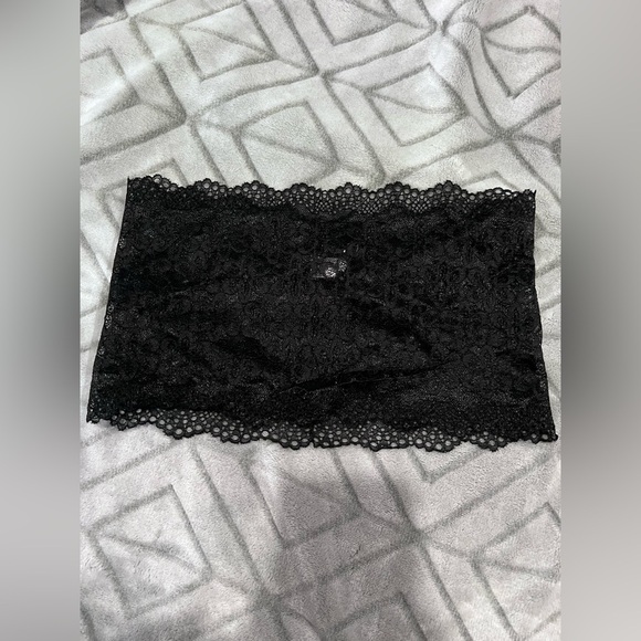 CHUNS Black Lace Bandeau Tube Top Size F - Picture 3 of 5